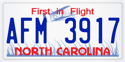 NC license plate AFM3917