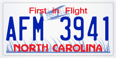 NC license plate AFM3941