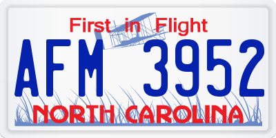 NC license plate AFM3952