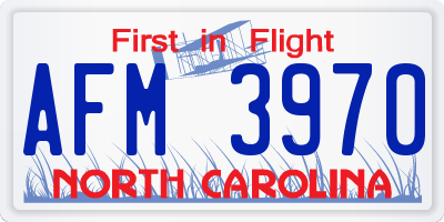 NC license plate AFM3970