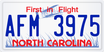 NC license plate AFM3975