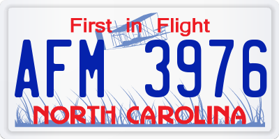 NC license plate AFM3976