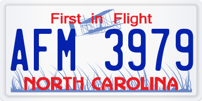 NC license plate AFM3979