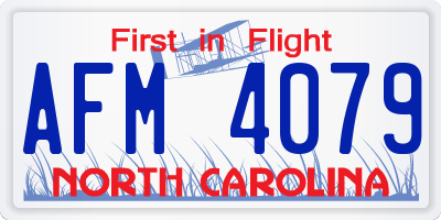 NC license plate AFM4079