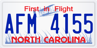 NC license plate AFM4155