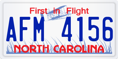NC license plate AFM4156