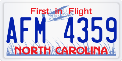 NC license plate AFM4359