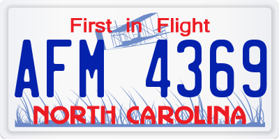 NC license plate AFM4369