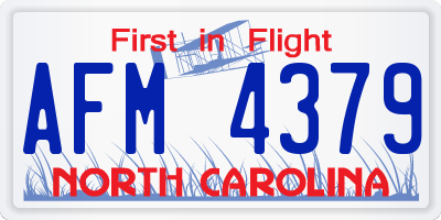 NC license plate AFM4379