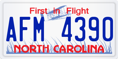 NC license plate AFM4390