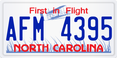 NC license plate AFM4395