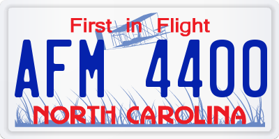 NC license plate AFM4400