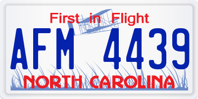 NC license plate AFM4439