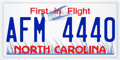 NC license plate AFM4440