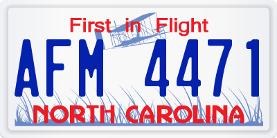 NC license plate AFM4471