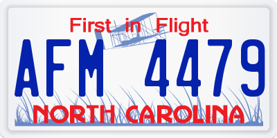 NC license plate AFM4479