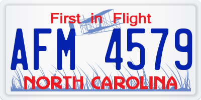 NC license plate AFM4579