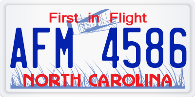 NC license plate AFM4586