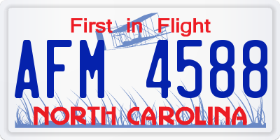 NC license plate AFM4588