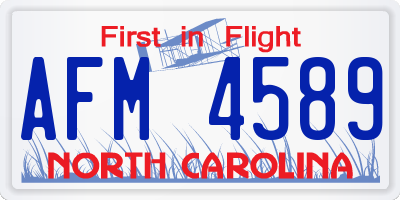 NC license plate AFM4589
