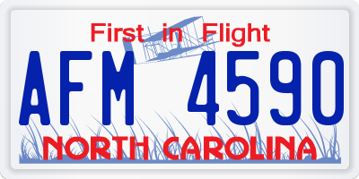 NC license plate AFM4590