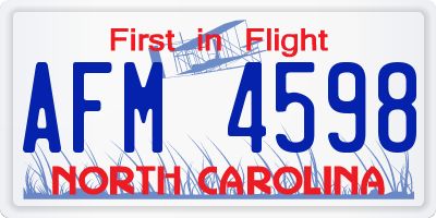 NC license plate AFM4598