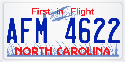 NC license plate AFM4622