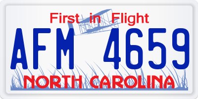 NC license plate AFM4659