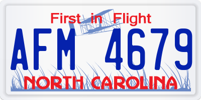 NC license plate AFM4679