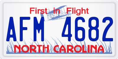 NC license plate AFM4682