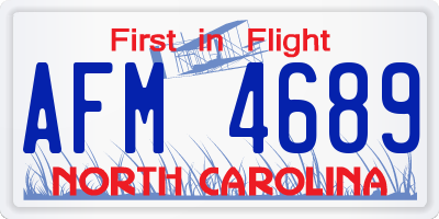 NC license plate AFM4689