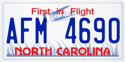 NC license plate AFM4690