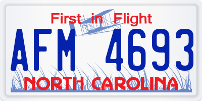 NC license plate AFM4693