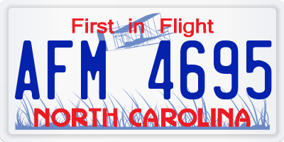 NC license plate AFM4695
