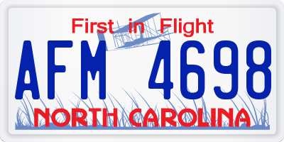NC license plate AFM4698
