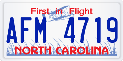 NC license plate AFM4719