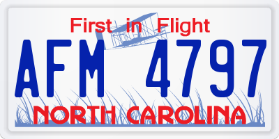 NC license plate AFM4797
