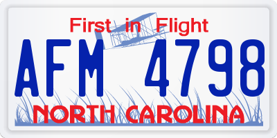 NC license plate AFM4798