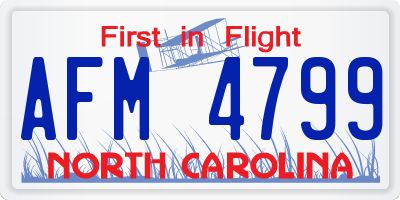 NC license plate AFM4799