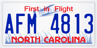 NC license plate AFM4813