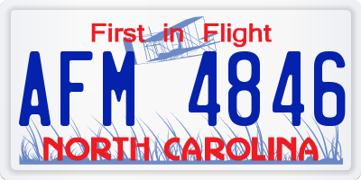NC license plate AFM4846