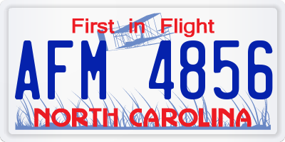NC license plate AFM4856