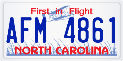 NC license plate AFM4861