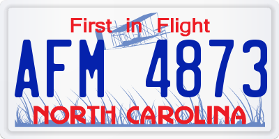 NC license plate AFM4873