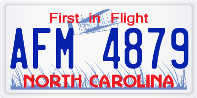 NC license plate AFM4879