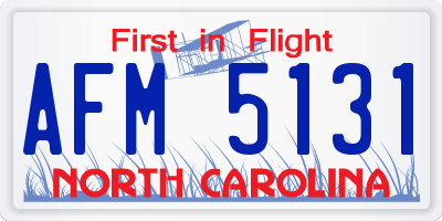 NC license plate AFM5131