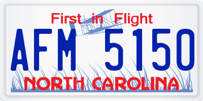 NC license plate AFM5150