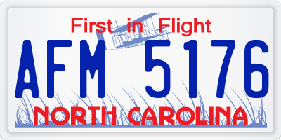 NC license plate AFM5176