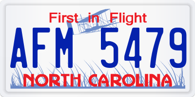 NC license plate AFM5479