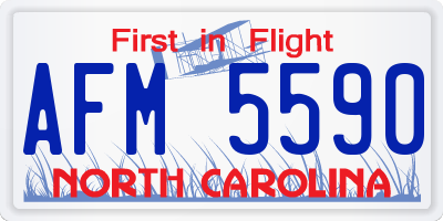 NC license plate AFM5590